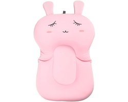 Baby Badkussen - Drijvend Kussen - Veilig Baden - Opvouwbaar Ontwerp - 37 x 57 cm - Roze Konijn