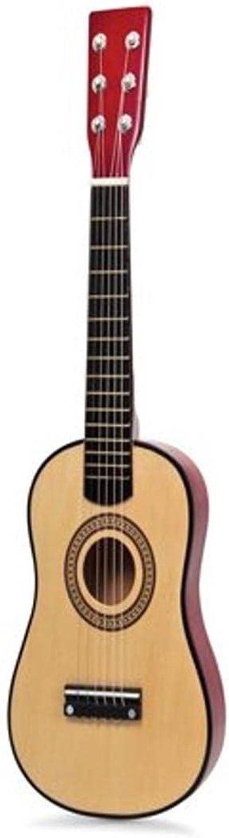 Mini Gitaar - Speelgoedgitaar Muziekinstrument - Muziek Maken Leren - Houten Body Zes Snaren - 58cm Hoog - Gemengde Kleuren