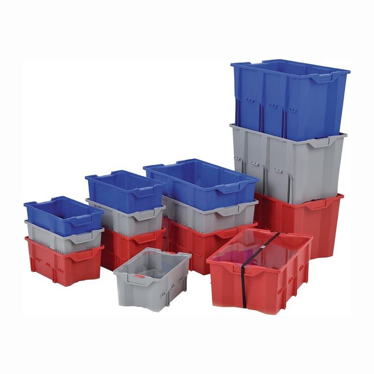 LA-KA-PE Universele stapelbare bak PP rood - DLK1C ROT