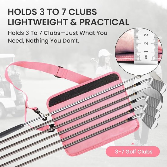 Golfclubtas Mini - Potloodtas Golf - Oefenen Driving Range - Lichtgewicht Draagbaar - 10x10x1 cm - Roze — afbeelding 3