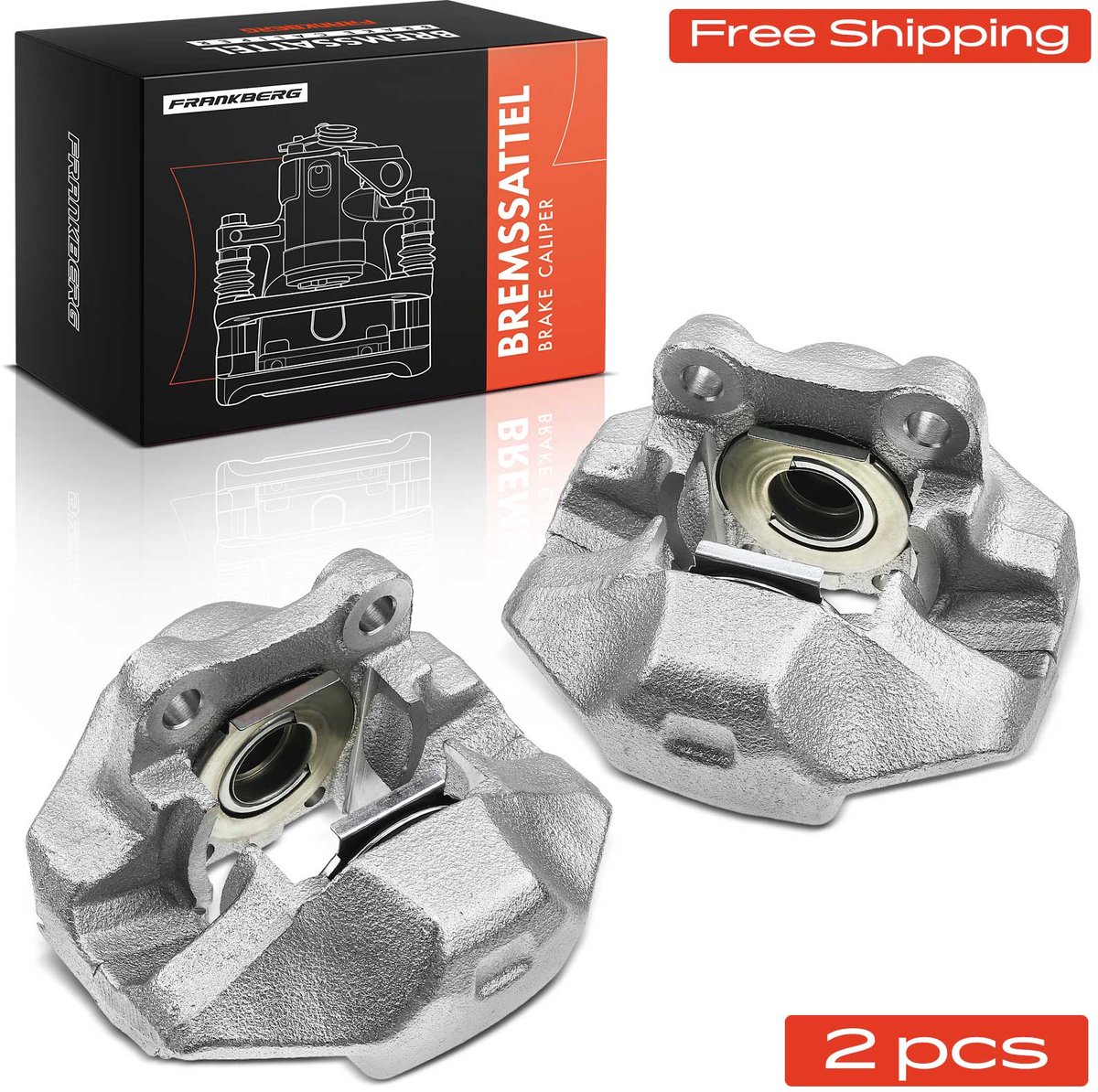 Frankberg 2x Remklauw Achter voor Alfa Romeo 1750-2000 Spider 115