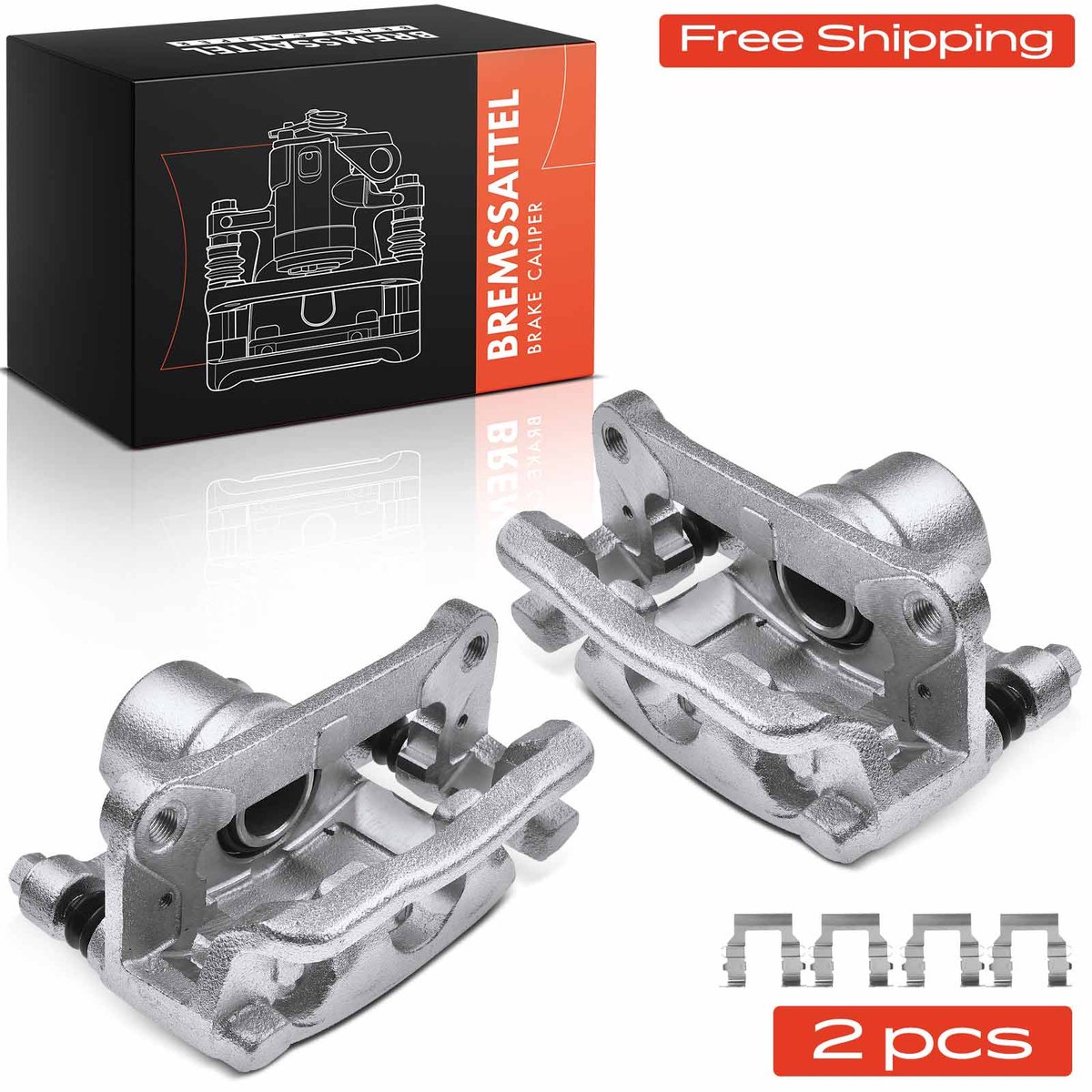 Frankberg 2x Remklauw Achter voor Mitsubishi Pajero II Pajero Sport I