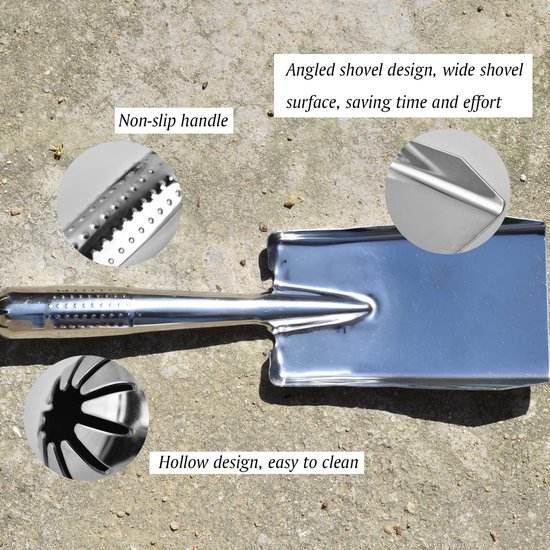 2 stuks Tuinscheppen -handscheppen - Tuinschep van roestvrij staal - Garden Spade Small Gardening Hand Tools - tuin- en plantgereedschap - for Weeding - Transplanting - Digging - Geschikt voor gebruik binnen en buiten — afbeelding 3