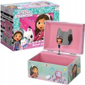 Gabby's Poppenhuis Totum sieradendoosje met muziek, muziekdoosje, juwelenkistje met dansende Gabby en spiegeltje - speelgoed meisjes vanaf 3 jaar Gabby's Dollhouse cadeau tip
