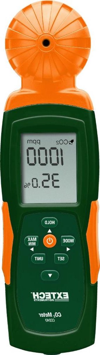 Luchtkwaliteitsmeter - CO2 meter - Binnenklimaat Meten - Dubbele NDIR Sensor - 211 mm - Groen/Oranje