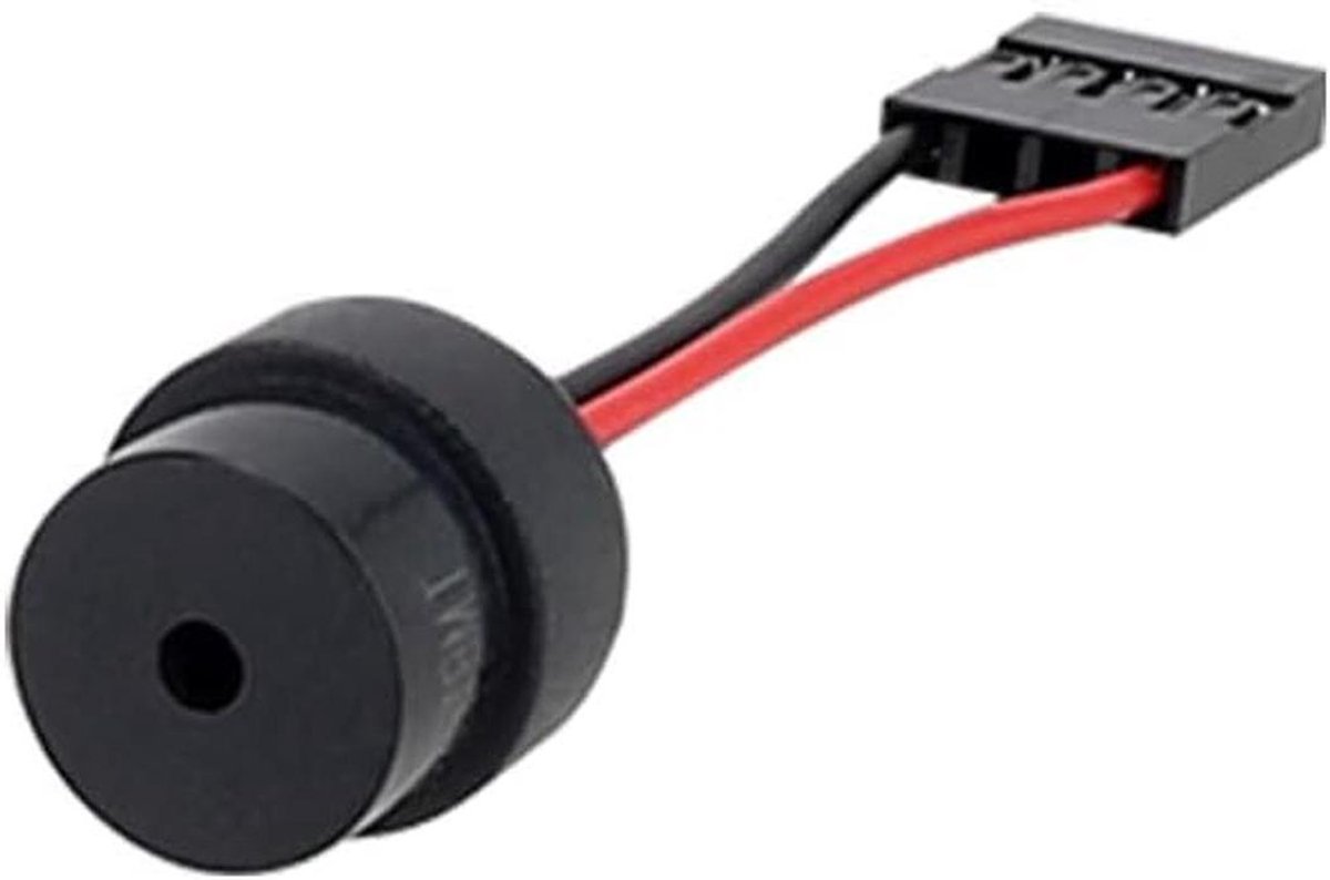 Moederbord Speaker - PC Buzzer - Foutdiagnose - Universele 2-Pin - 6.5cm Kabel - Zwart