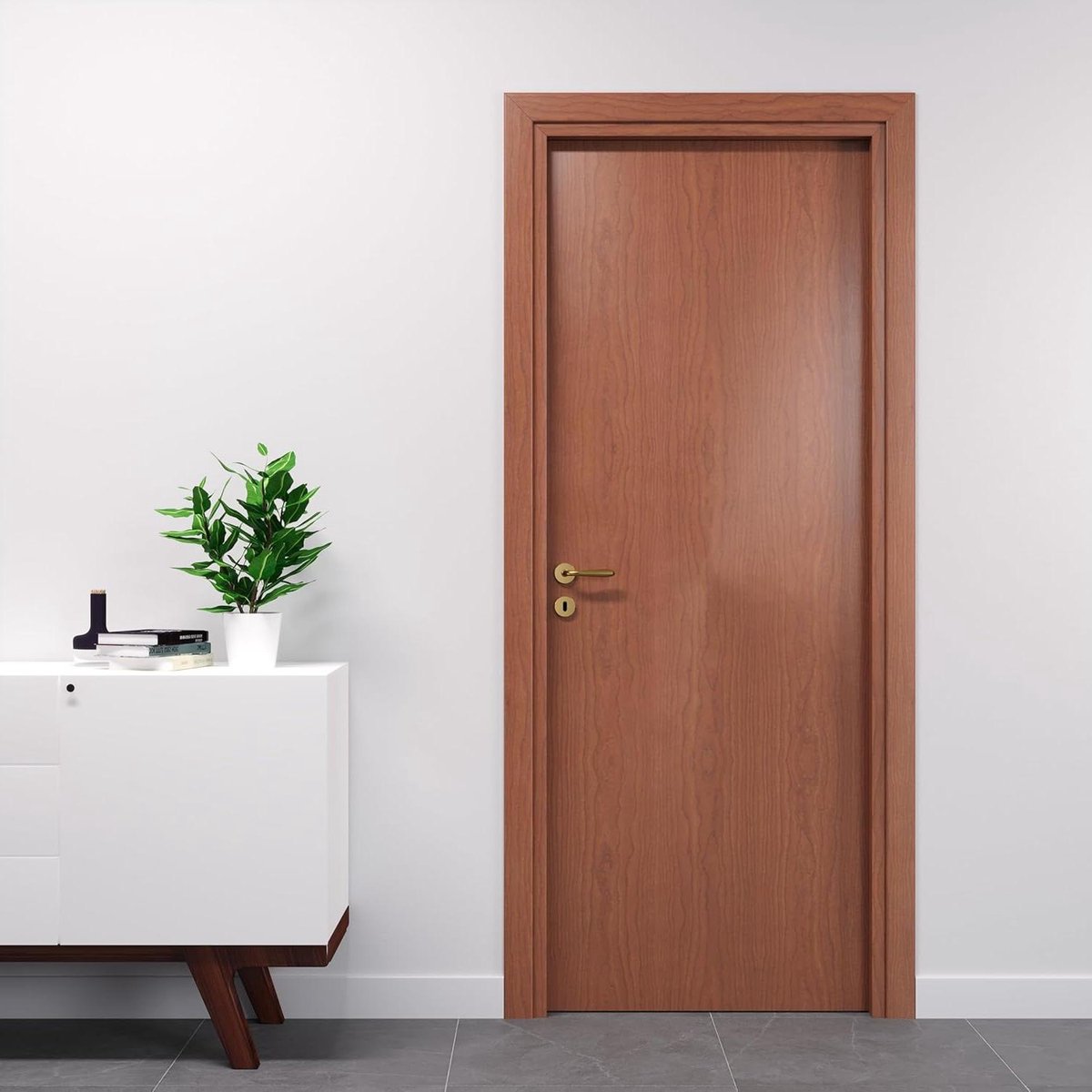 Binnendeur Kersen - Vleugeldeur - Woninginrichting - Waterafstotend HDF Frame - 80x210cm - Kersen