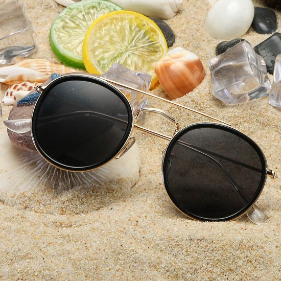 Zonnebril Rond - Pilotenbril Dames Heren - Bescherming Tegen Zon - 100% Uv Bescherming - 50mm Lensbreedte — afbeelding 2