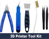 6-delige 3D-printer Gereedschap Set – Tang - Ontbraamset - Borstel - Pincet - Schraper - Onmisbaar voor Elke Maker