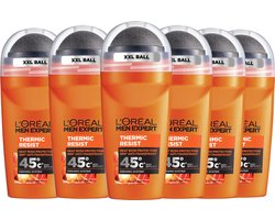 L’Oréal Paris Men Expert Thermic Resist - Deodorant Roller - 6 x 50ml
