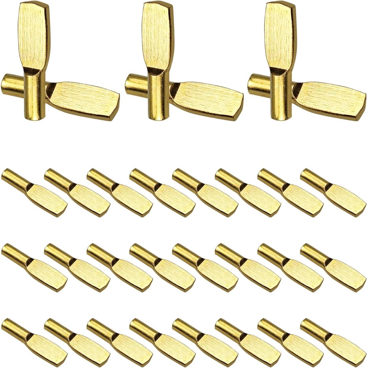 Gouden Plankharingen - Steunpennen Kast - Meubels Ondersteunen - Lepelvormig Ontwerp - 6mm