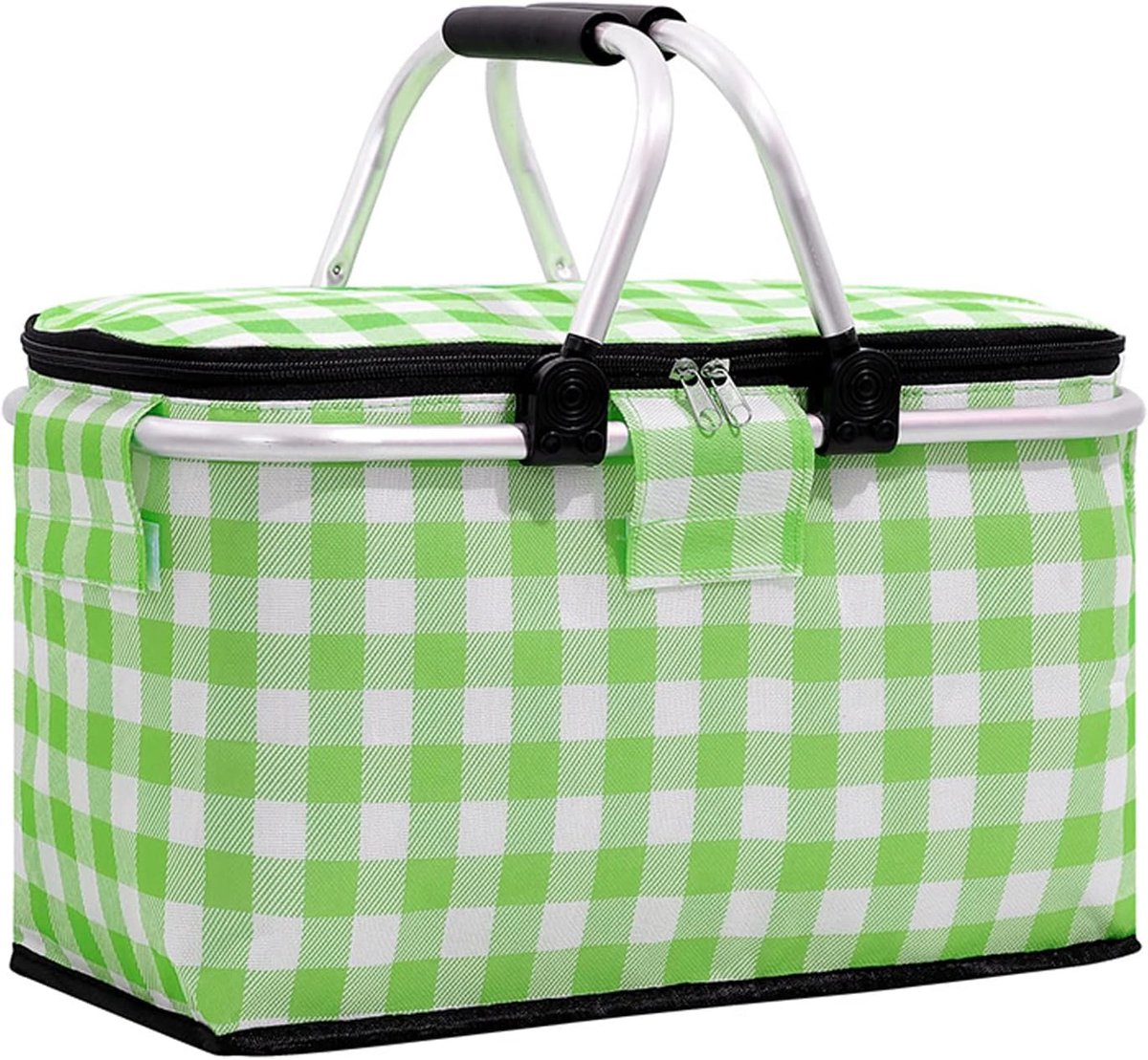 Picknickmand met Koelfunctie - Picknick Mandje - Boodschappenmand - Fruitmand - Winkelmand - Polyester - Groen - 22L - van Imperatoris
