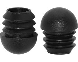 Flyshop 16 stuks 3/4 inch, 19 mm buitendiameter, zwarte harde kunststof eindkappen ronde buisinzetstukken meubelglijders voor tafels en stoelen