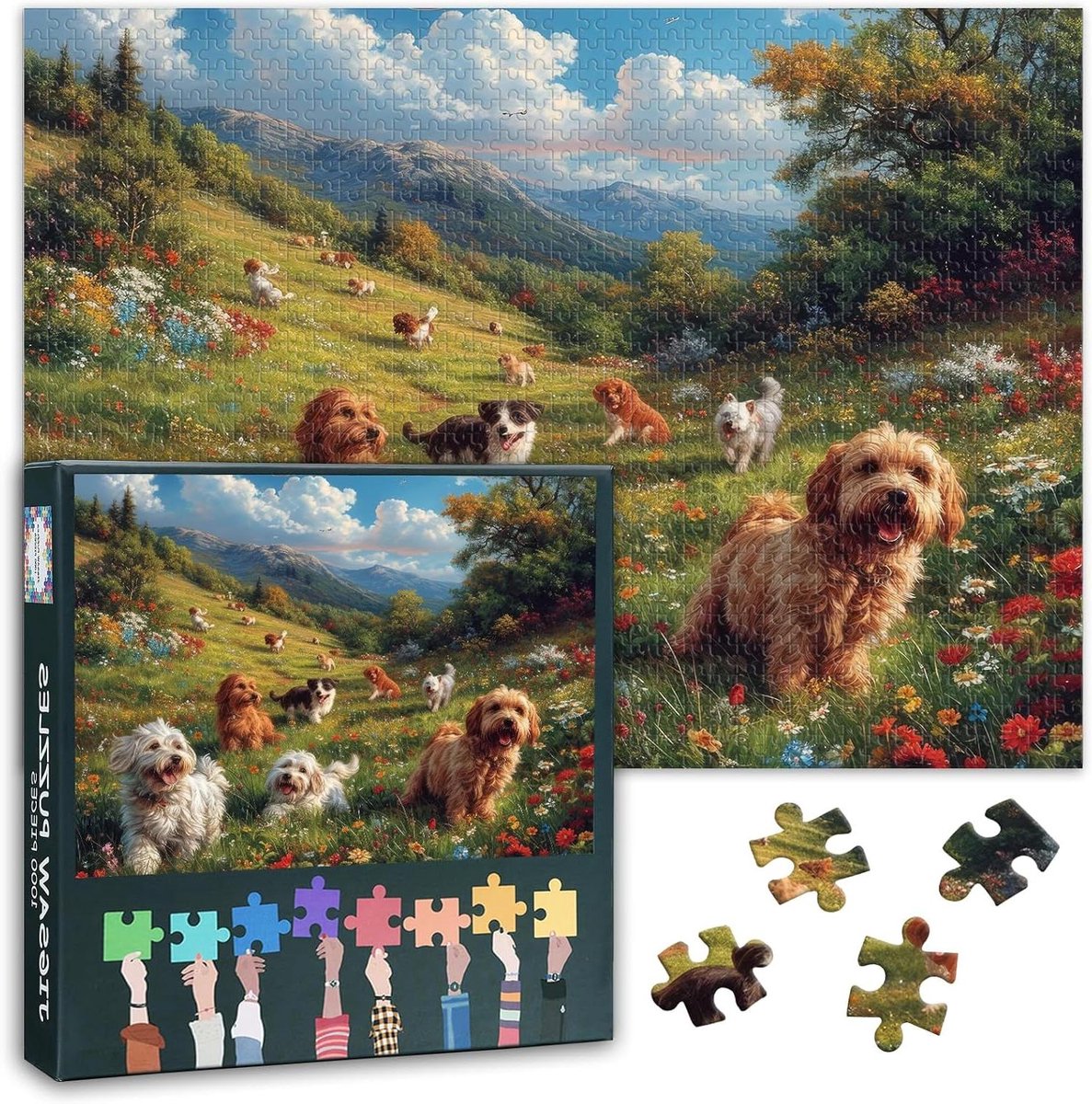 Puzzel 1000 Stukjes - Legpuzzel Volwassenen - Ontspannende Hobby - Hoge Resolutie Print - 50x70cm - Dieren Thema