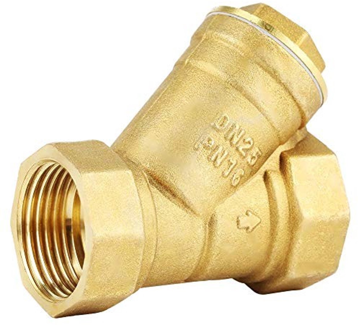Allecto - Messing Filterklep Connector - Duurzaam en Roestvrij - 1 inch BSPP - Hoogwaardige Kwaliteit - Ideaal voor Waterafvoer - Geschikt voor Div...