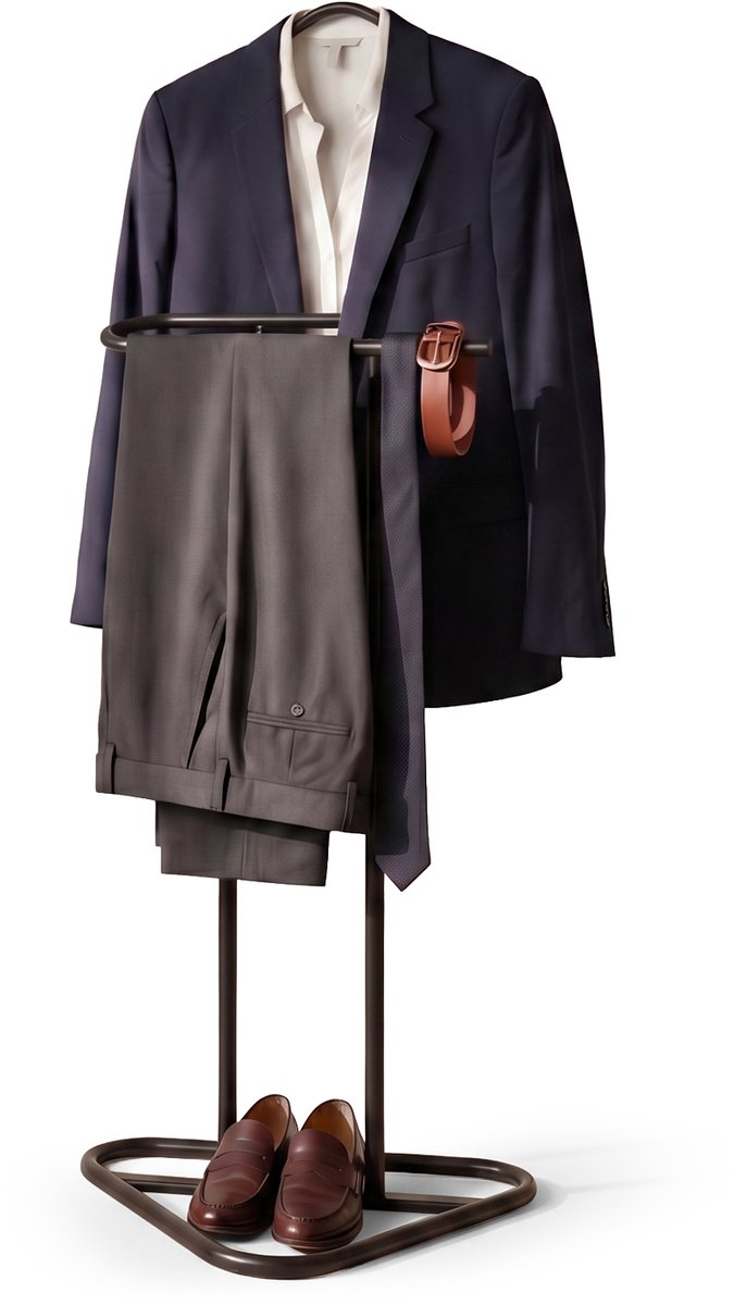 NOVOB® Dressboy - Kledingstandaard - Kledingrek - Kledinghouder - Metaal - 25KG Draaggewicht - Zwart