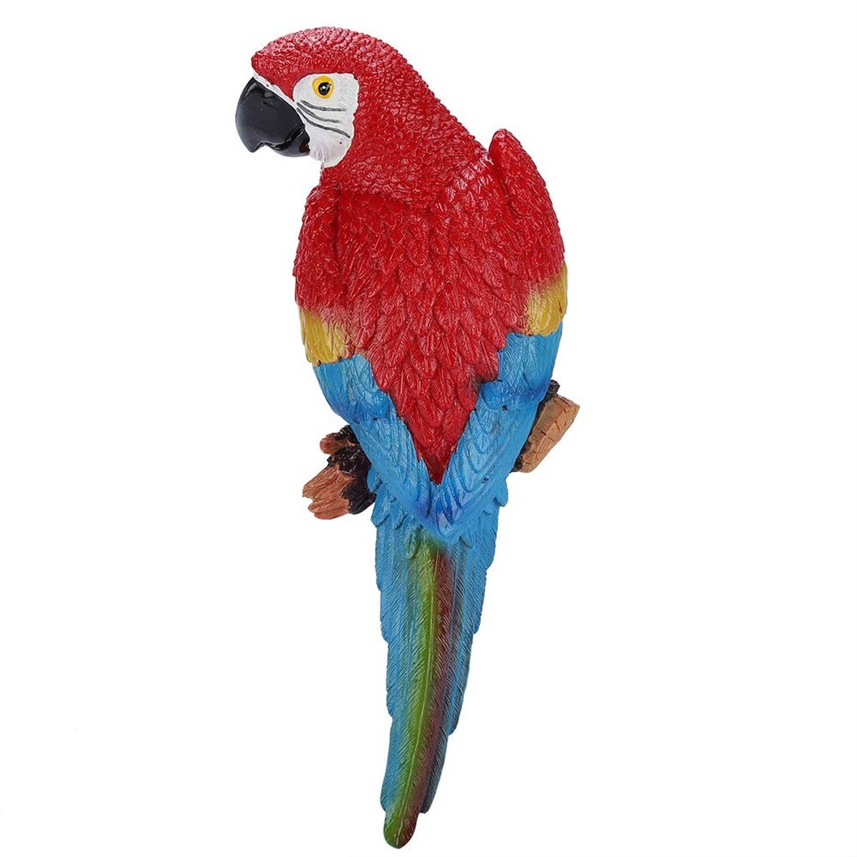 Allecto - Parrot Model - Realistische Tuin Decoratie - Duurzaam - Rood - Papegaai Speelgoed - Ideaal voor Tuin en Binnen - 31x10x8 cm