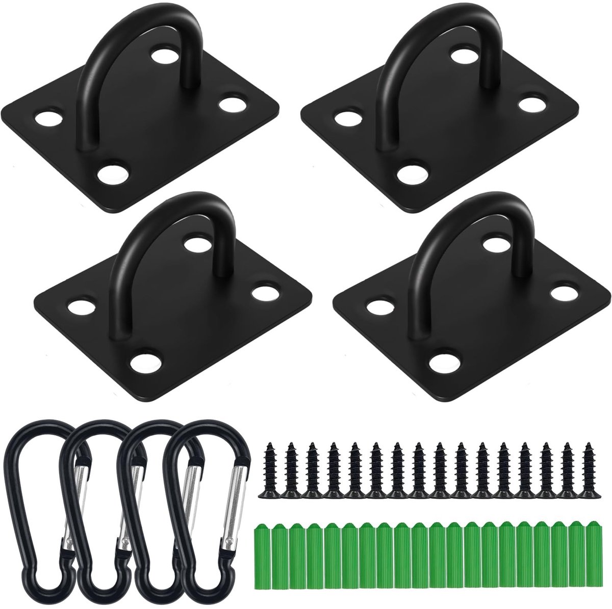Allecto - Eye Plate - Bevestiging - Corrosiebestendig - 4 Stuks - Haak voor Muur en Plafond - Geschikt voor Buiten - 14.5 x 8.5 cm