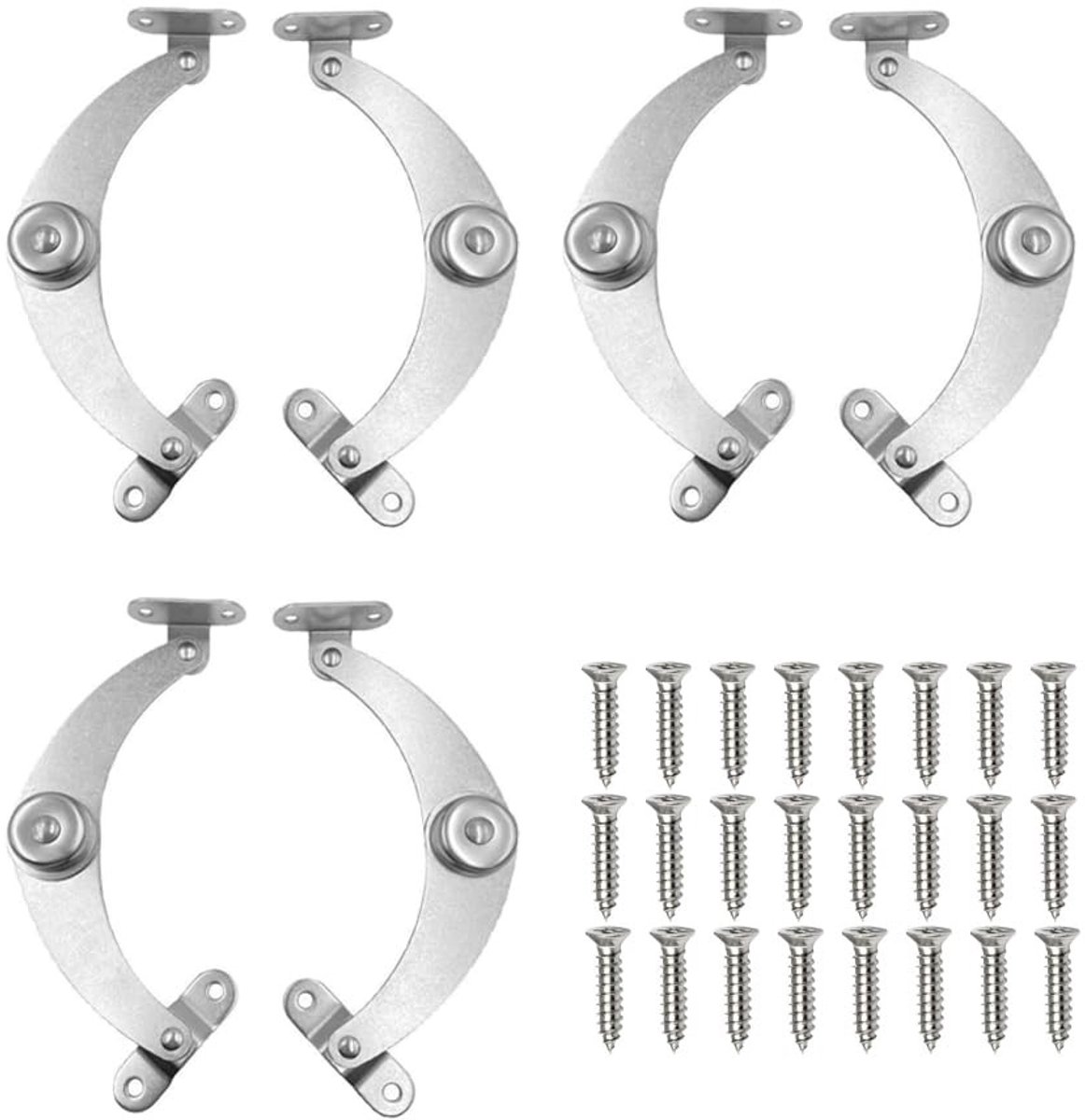 NTHProducts - Keuken Deur Scharnier - Kast Scharnieren - Duurzaam en Sterk - Flip Scharnier - Ideaal voor Meubels - 6 Stuks