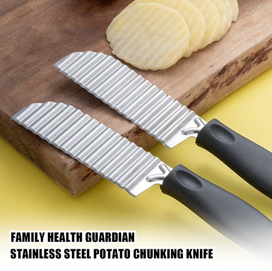 NTHProducts - Golf Cutter - Golf Snijder - Ergonomische Golf Snijder voor Aardappelen - Crinkle Chip Cutter - Geschikt voor Volwassenen en Kinderen van Nthproducts — afbeelding 3