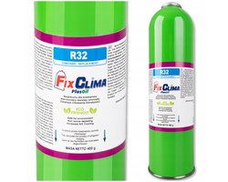 FixClima PlusOil R32 Vervangingsgas - 400g - Geschikt voor R32 en R410A - Inclusief Smeerolie - Voor Airconditioning in Huis en Kantoor - Eco-Friendly