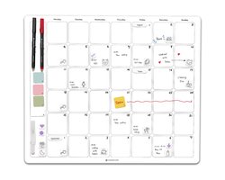 GreenStory - Maand Planner - Zelfklevend - Wit - L - met Sticky Pen