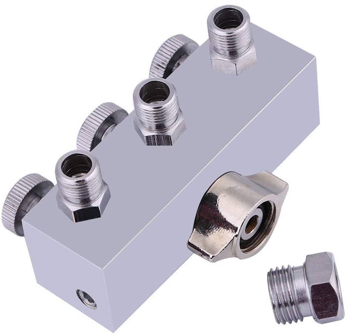 Byshayne - 3-way airbrush hose splitter - luchtcompressor - metaal - airbrush accessoire - 3 aansluitingen - geschikt voor hobbyisten