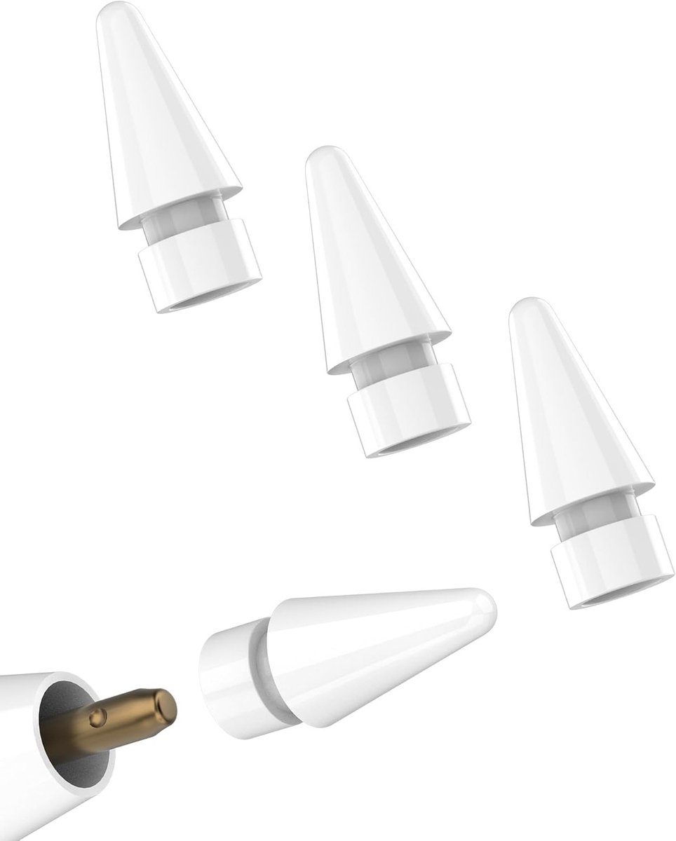 Vervangende Tips voor 1e Generatie Potlood - 4 Stuks - Accessoires voor iPad en iPhone, MFI Gecertificeerde Nibs, Ideaal voor Creatieve Projecten