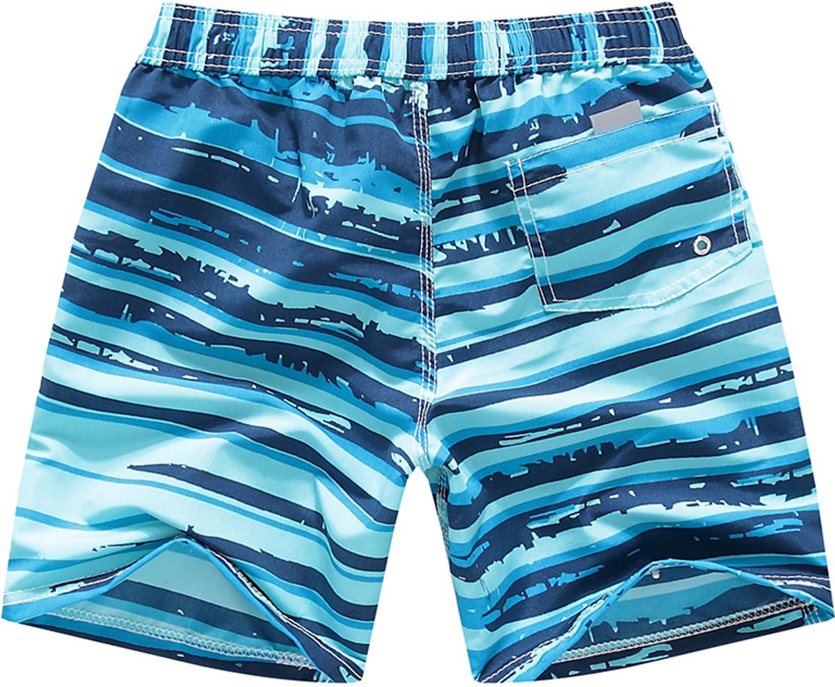 NiSy.nl Zwembroek Jongens | Zwemshort | Strepen Print | Sneldrogend | | Blauw — afbeelding 2