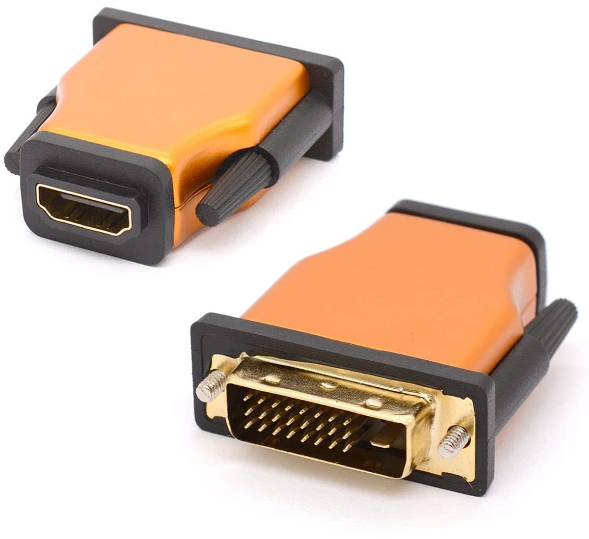 Bi-directionele DVI naar HDMI Adapter - DVI-D naar HDMI Converter voor 1080P, 3D, PS3, PS4, TV Box en Projector (2 Stuks)
