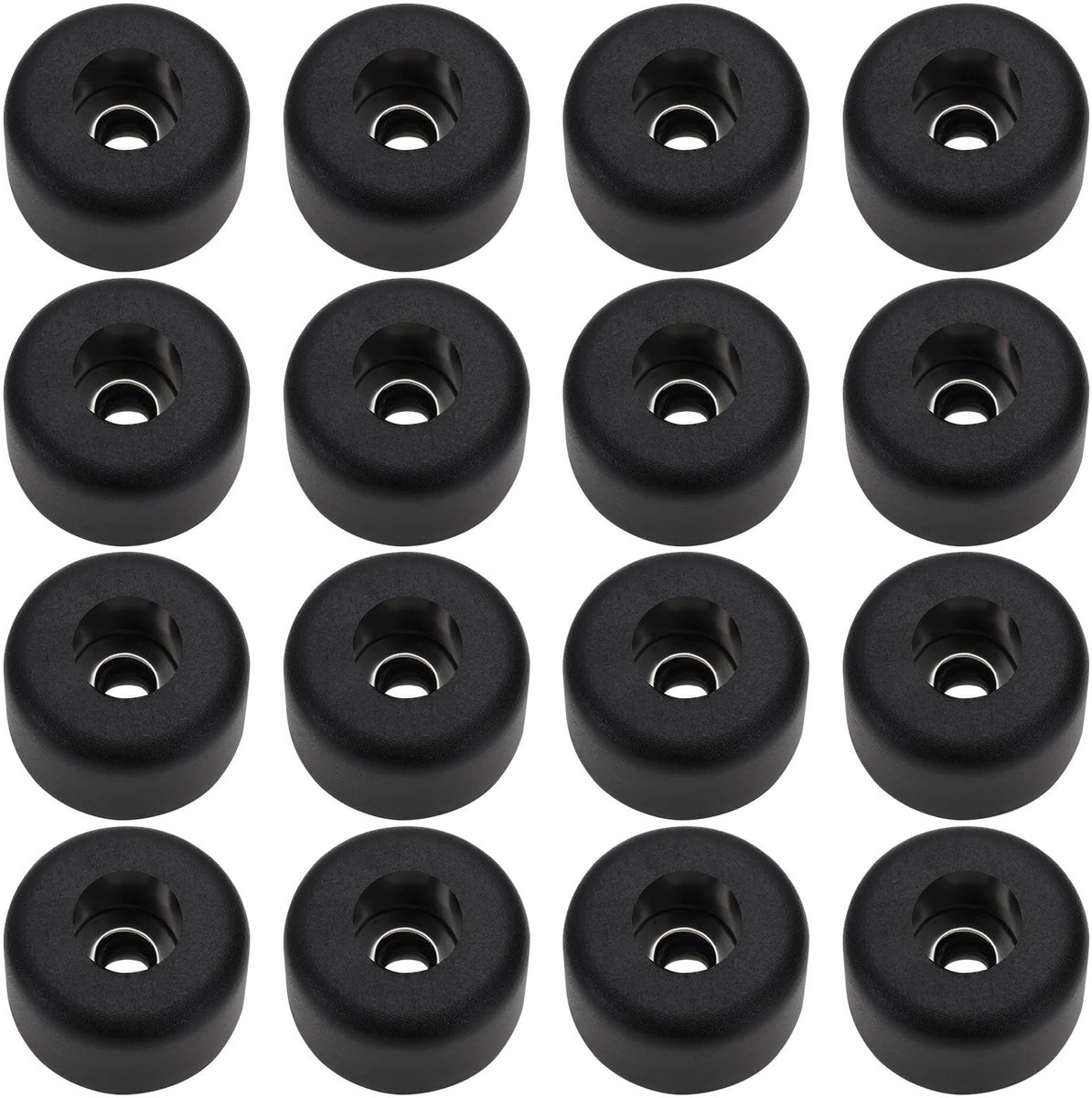 NTHProducts - 16PCS Rubber Feet - Geluidsisolatie - Hoogwaardige rubberen voetjes - Zwart - Voor luidsprekers en meubels - Ideaal voor harde vloeren