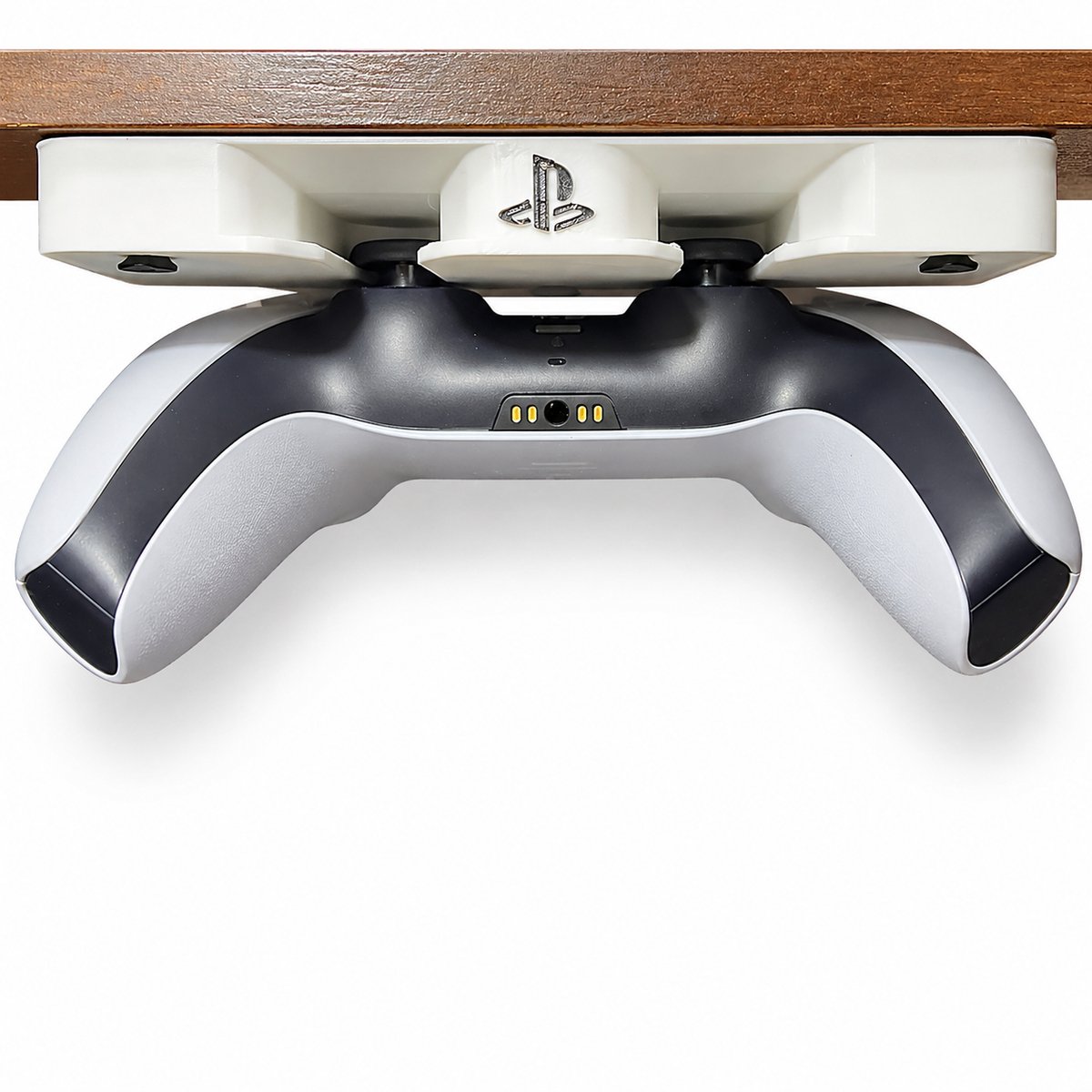 Playstation 5 Controller Houder Onder Bureau - PS5 Controller Houder Wand Montage - Game Controller Houder Onder Kast - Controller Standaard Bureau Montage - Playstation Accessoires - Ruimtebesparend - Minimalistisch Design - Wit