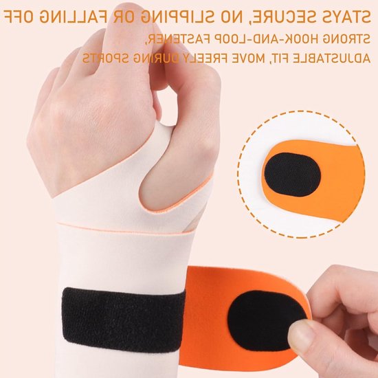 Ultra Dun Verstelbare Polsbandages voor Links en Rechts, Ademend en Elastisch voor Sport, Werk en Slaap — afbeelding 4