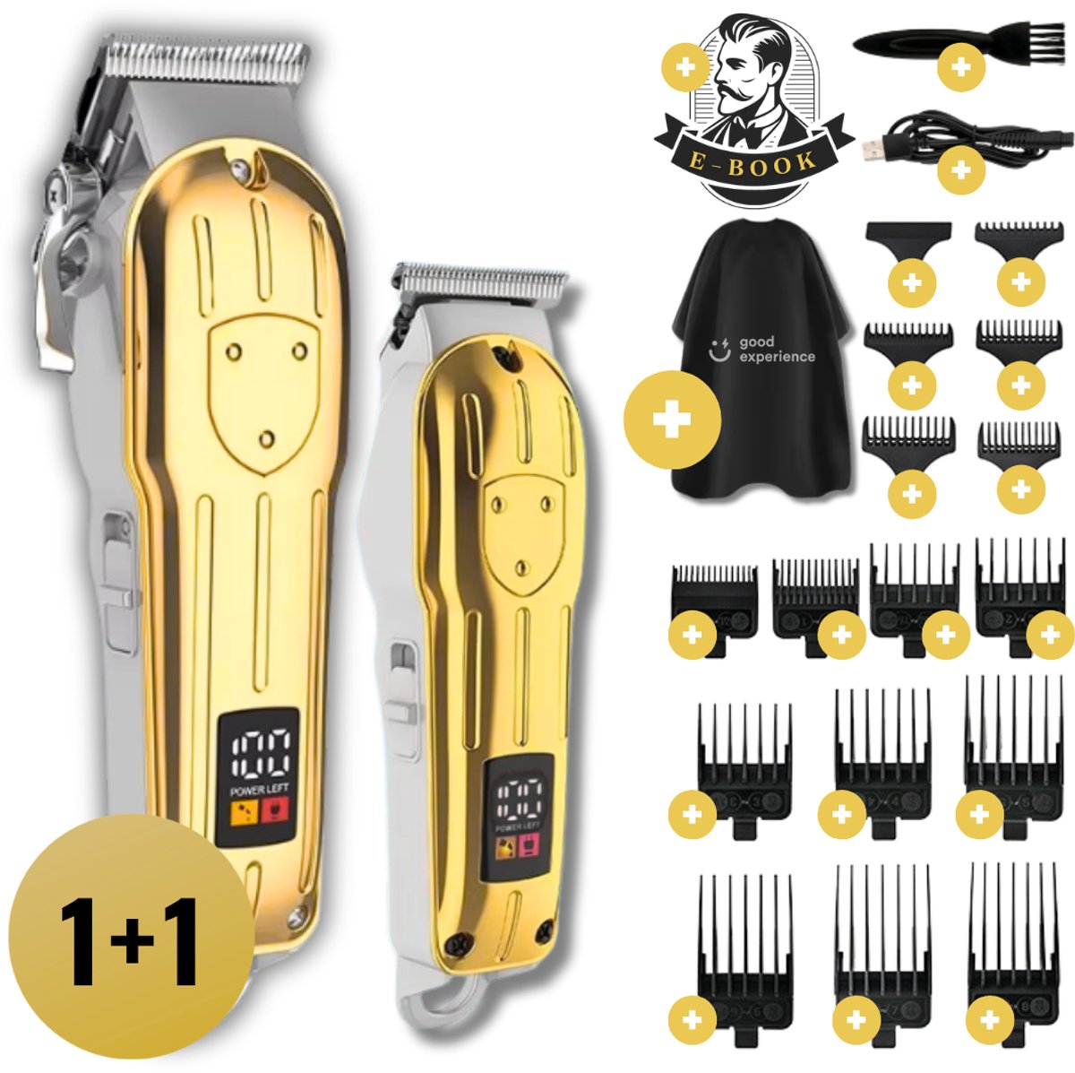 Professionele Tondeuse Mannen - Tondeuse + Baardtrimmer - Haartrimmer Mannen - Tondeuse Hoofdhaar - Scheerapparaat Mannen - Good Experience