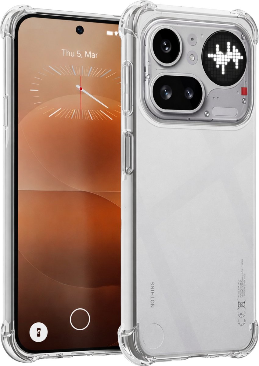 Hoesje geschikt voor Nothing Phone 4A Pro backcover Shockproof siliconen Transparant