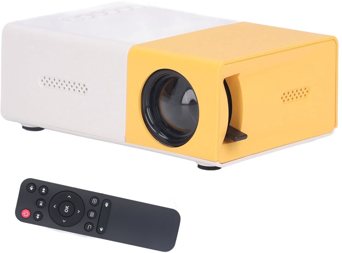 Allecto - 1080P Mini LED Videoprojector - Compacte projector - Ideaal voor thuisbioscoop - 24-60 Inch - Geschikt voor smartphone, DVD en laptop - E...