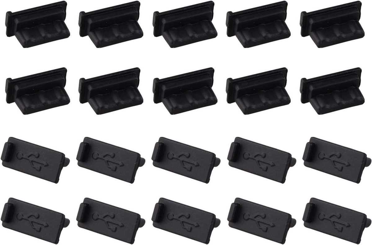 20 Stuks Universele Siliconen USB 2.0/3.0 Poort Plug Deksel - Stofbescherming voor Tablet, Laptop en Notebook