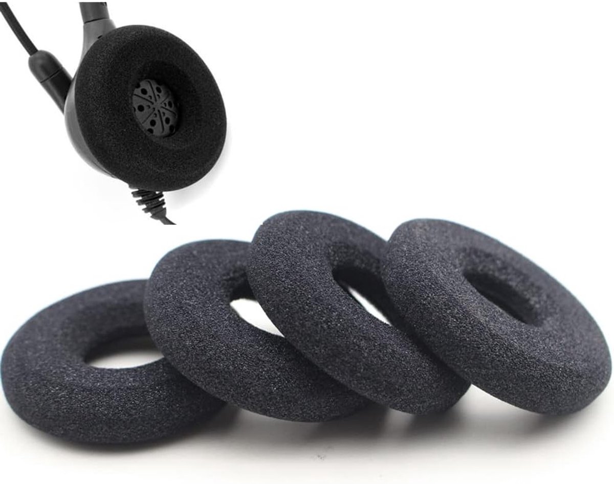 4 Stuks Donut Foam Oorkussens voor Callcenter Headsets - Comfortabele Earpads voor Kantoor Telefoons en Geluidsisolatie