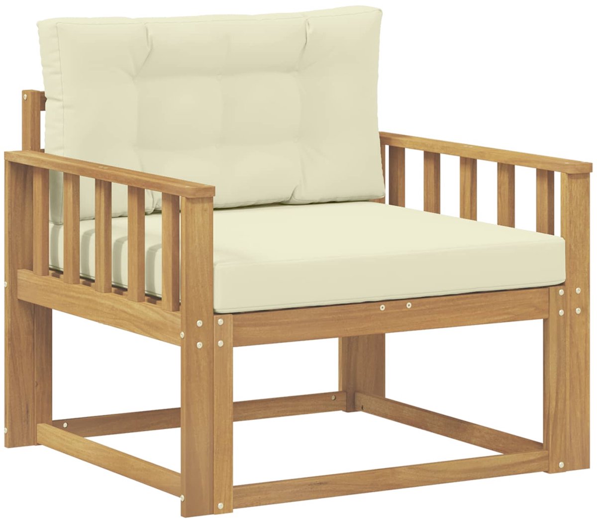 vidaXL - Buiten - Midden - Sofa - Polyester - Wit