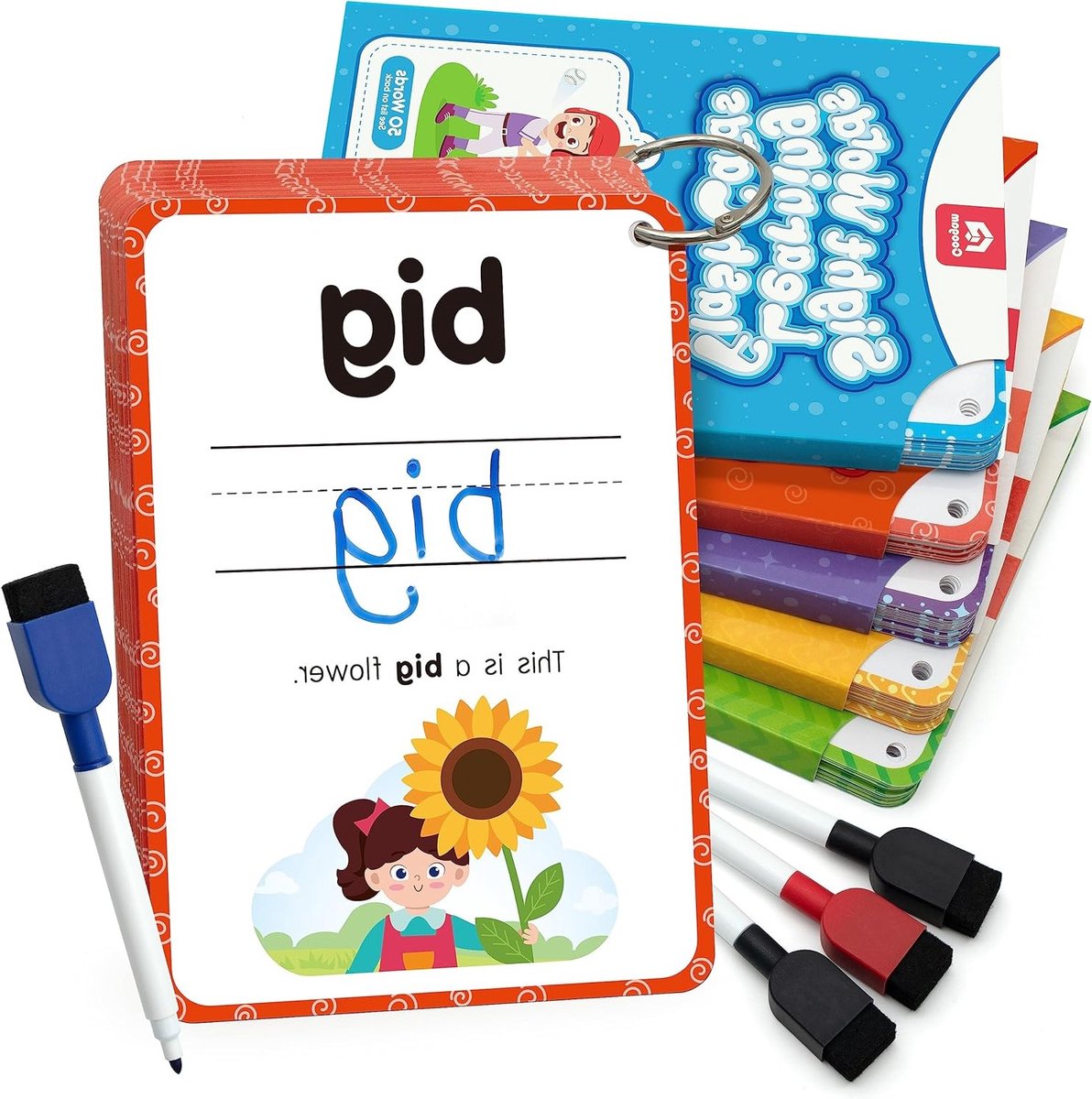 Leerkaarten voor Kinderen - 250 Dolch Woorden Spelletjes voor Peuters en Kleuters van 3 tot 5 Jaar - Educatieve Spellen en Taalontwikkeling
