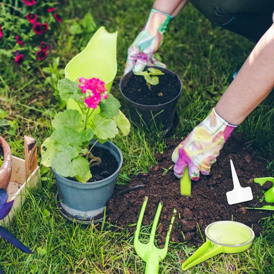 12 stuks - Handmatige zaaimachine - Bollenplanter - Zaaddispenser - Kunststof plantgereedschap - Gatenboor voor de tuin - Inclusief 10 etiketten - Plantgereedschap voor het planten van zaden en bollen, een must-have voor tuinliefhebbers - Groen — afbeelding 3