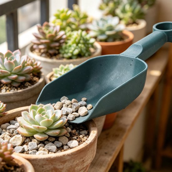 2 stuks - Tuingereedschap - hark - schoffel - tuingereedschap kind - Kleine scheppen - Plastic grondscheppen - Plastic tuinscheppen - Grondschoffels - Platte scheppen - Hondenvoerscheppen - Geschikt voor tuinieren en verplanten van Merkloos	 — afbeelding 4