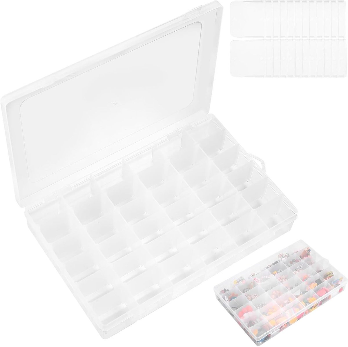 Kleine Sorteringsdozen voor Onderdelen, Organizer met 36 Verwijderbare Compartimenten, Ideaal voor Sieraden, Kralen en Schroeven