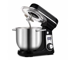 Jensaro Keukenmachine 1200W - Krachtige Stand Mixer 6L - Deegmixer - 6 Snelheden + Pulse - Stil - Groot Vermogen - RVS Kom