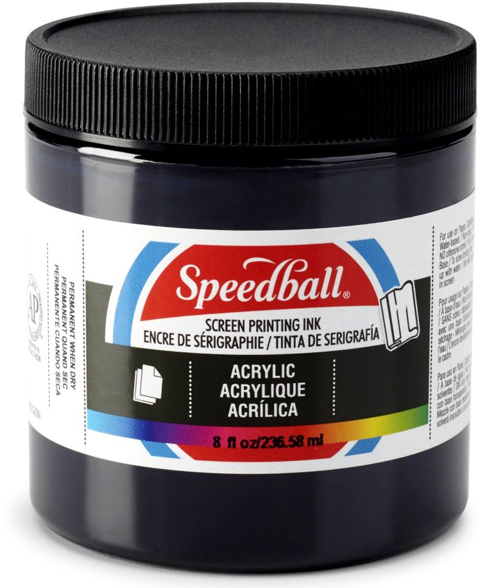 Acrylic ink black screen printing - Speedball