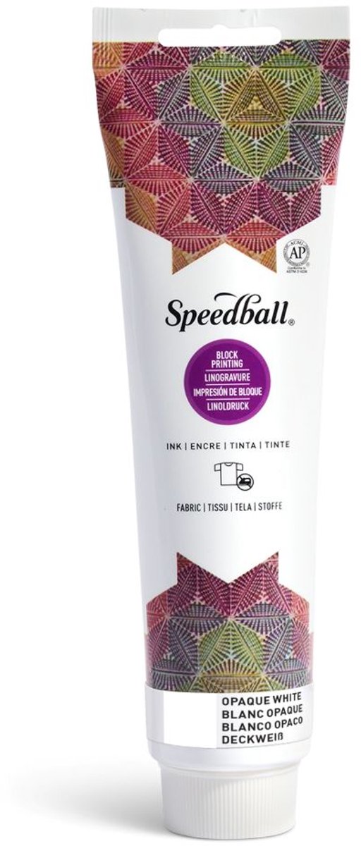 Fabric block printing ink opaque white - Speedball