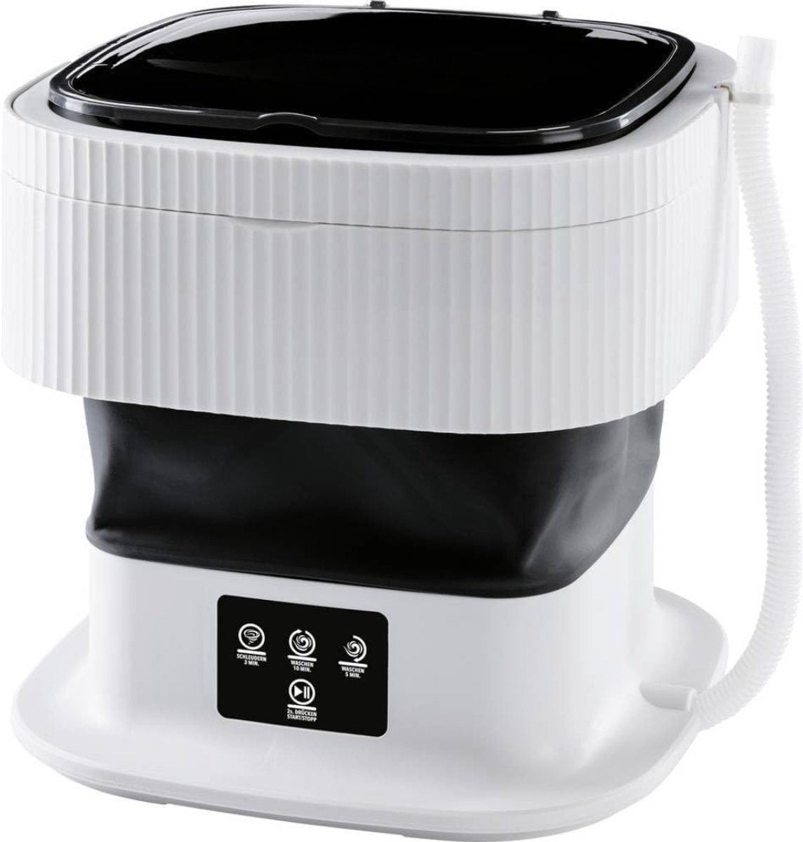 Nexvo® Camping Wasmachine - Mini Wasmachine - Wasmachines - met 2 Wasprogramma's en een Centrifuge - Opvouwbaar en Stil - 1 KG - Wit - 30cm x 30cm x 30cm