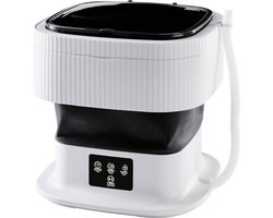 Nexvo® Camping Wasmachine - Mini Wasmachine - Wasmachines - met 2 Wasprogramma's en een Centrifuge - Opvouwbaar en Stil - 1 KG - Wit - 30cm x 30cm x 30cm