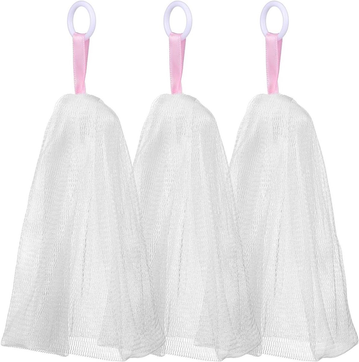 3 Stuks Zeepzakjes met Trekkoord, Compact en Duurzaam voor Rijke Douche- en Badaccessoires