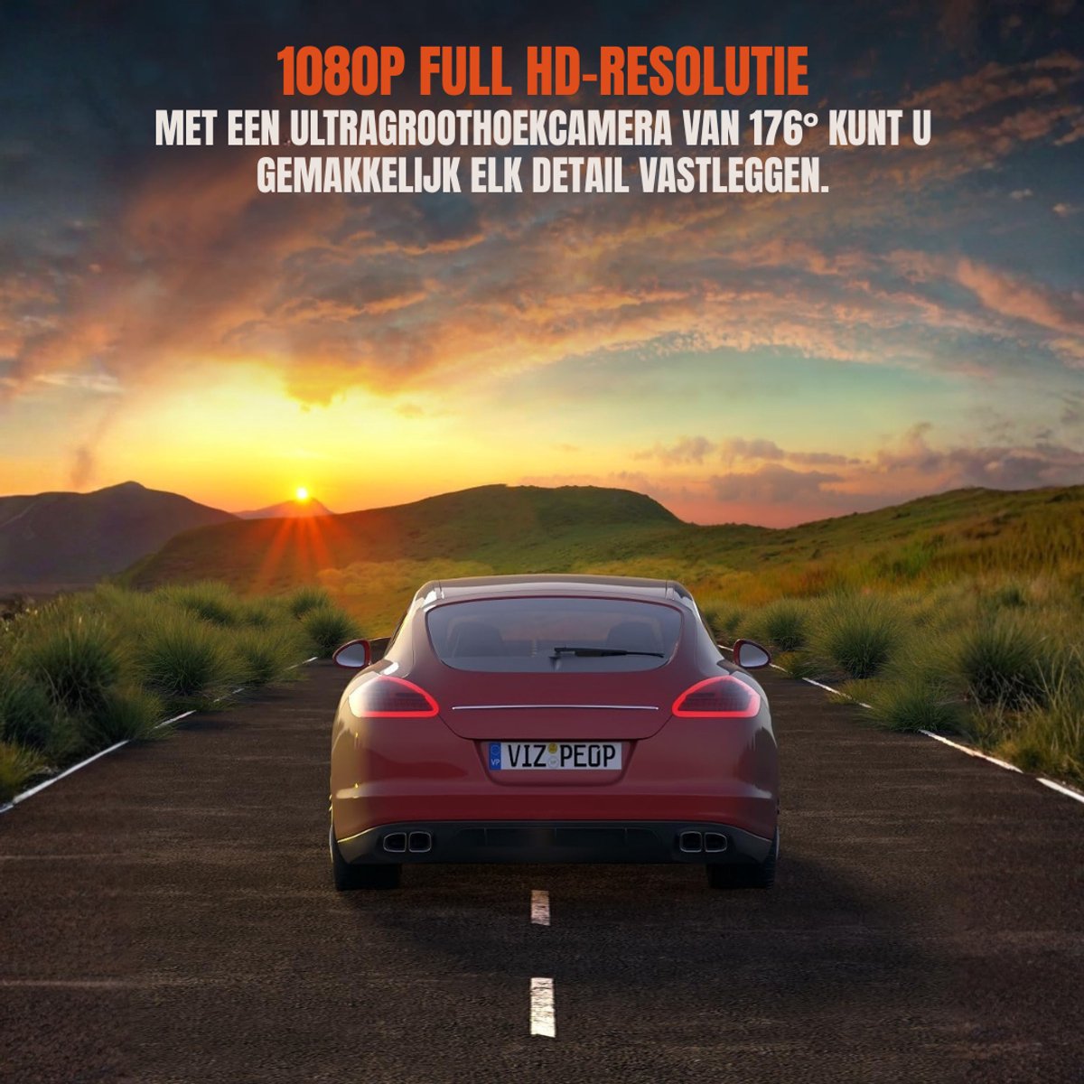 RUX® Dashcam voor Auto Voor en Achter - Dashcam - Zwart - 15cm x 12cm x 9cm ; 290g – foto 4